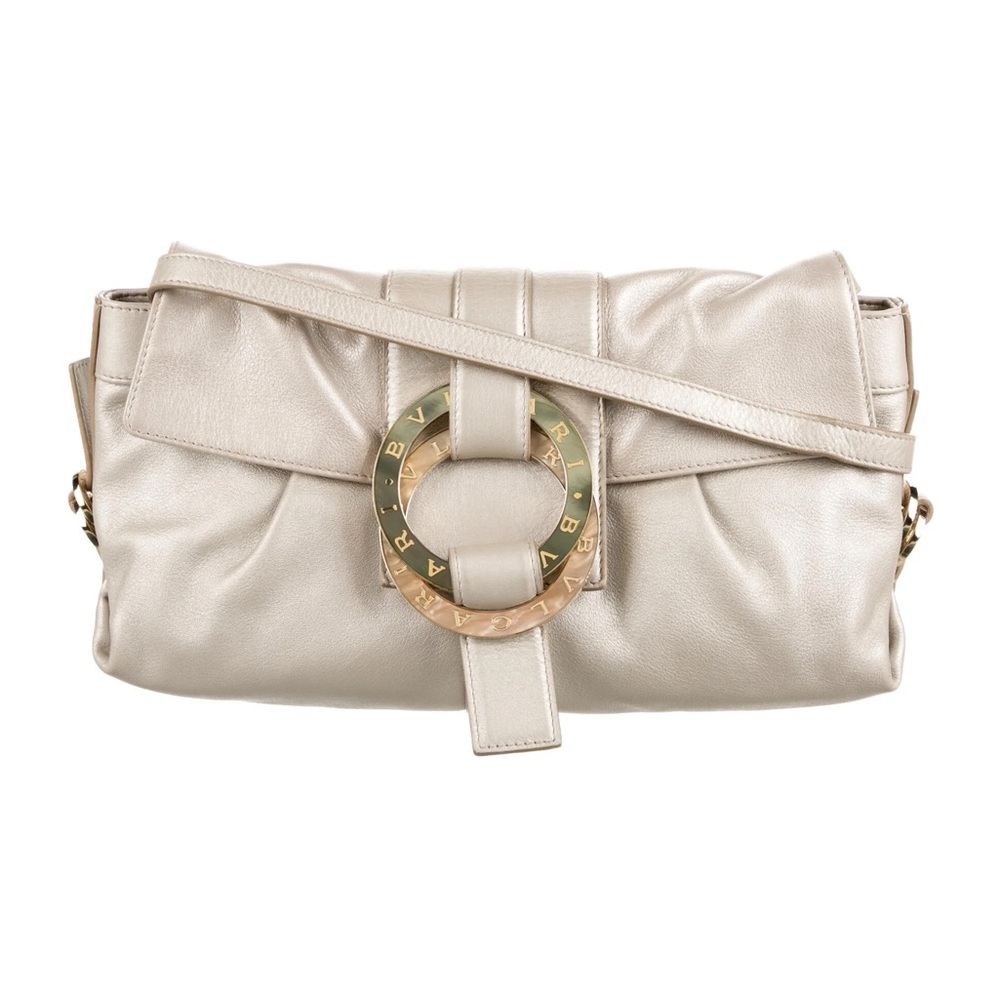 BVLGARI Champagne Gold Leather Chandra Crossbody Bag